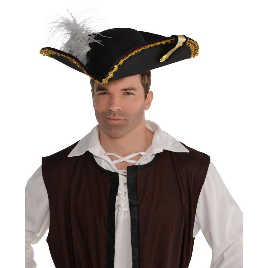 Black Pirate Captain Hat
