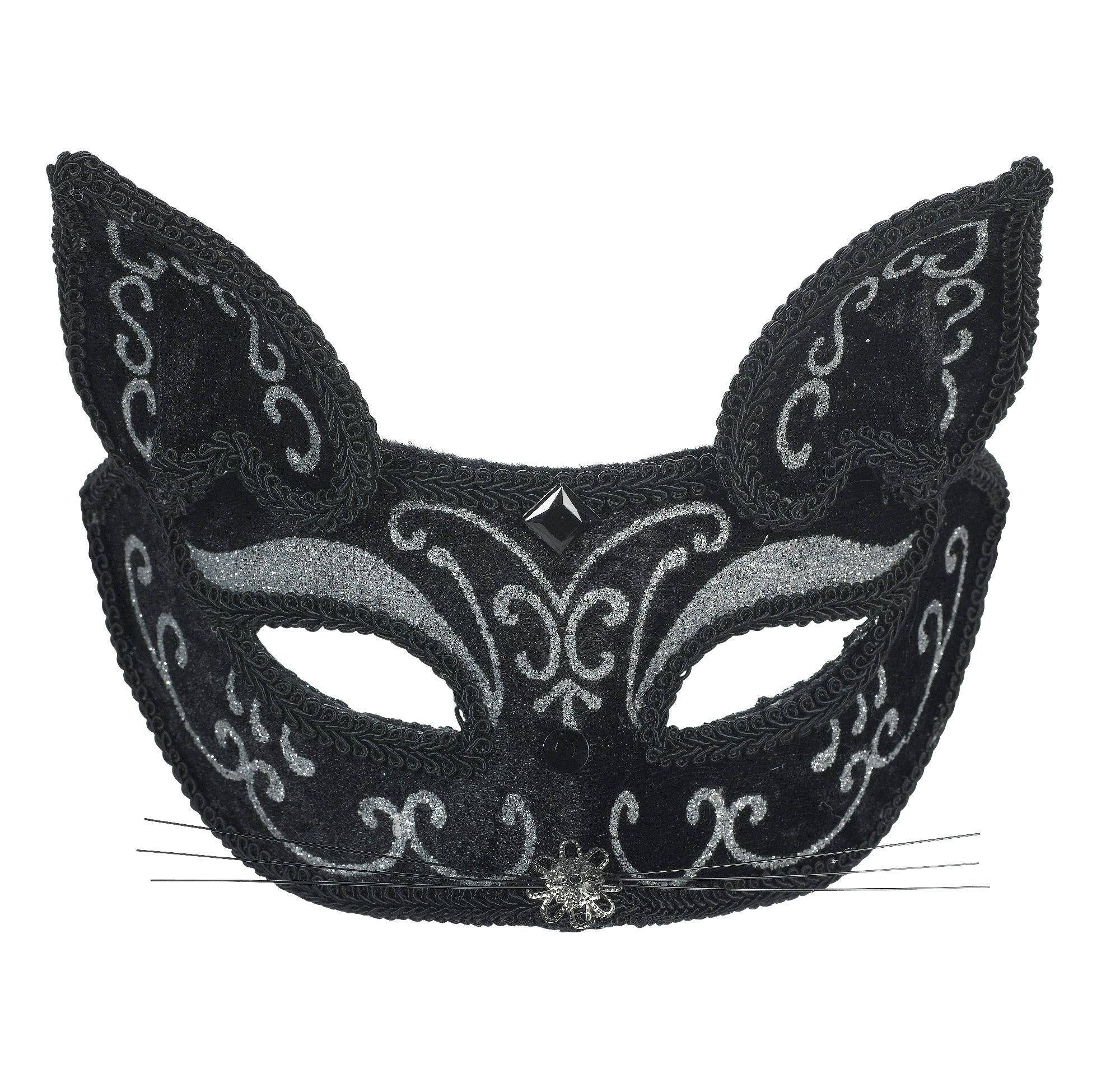 Black Cat Mask 6 1/2in x 4 3/4in