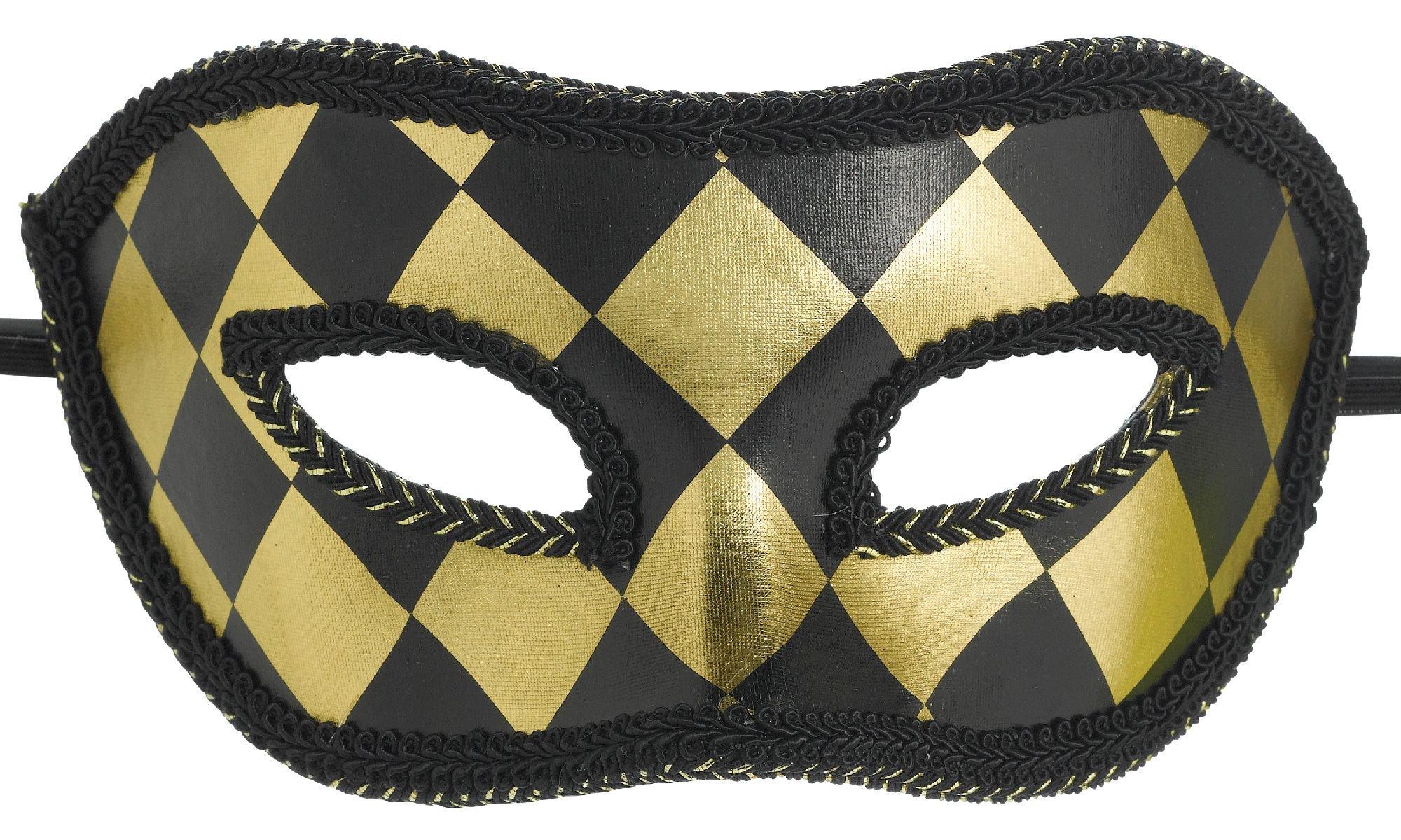 Gold Full Face Mask Halloween Costume Accessory