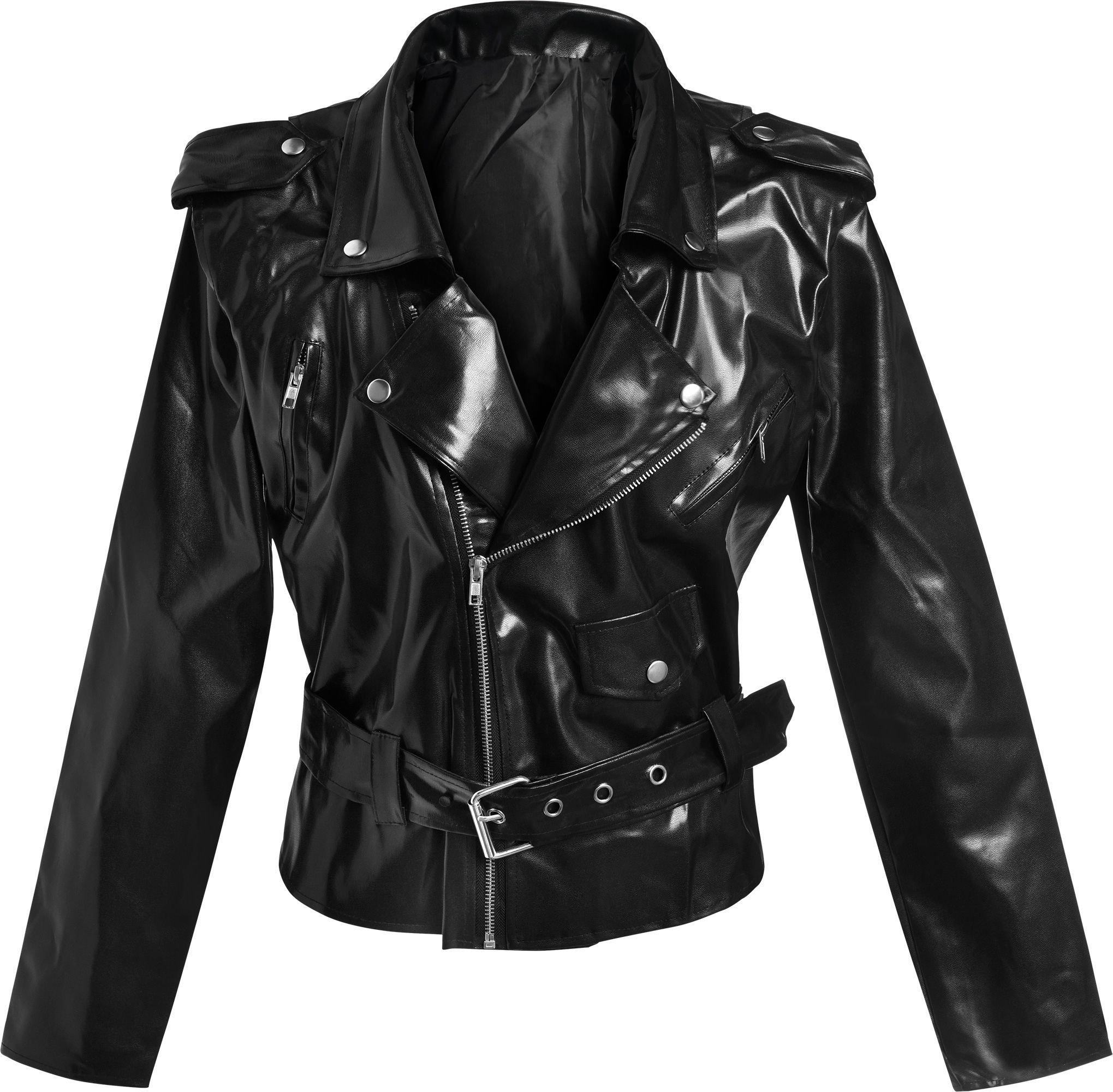 50s Cropped Black Leather Jacket