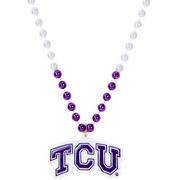 TCU Horned Frogs Pendant Bead Necklace