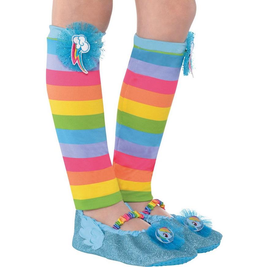 Child Rainbow Dash Leg Warmers 11in - My Little Pony | Party City