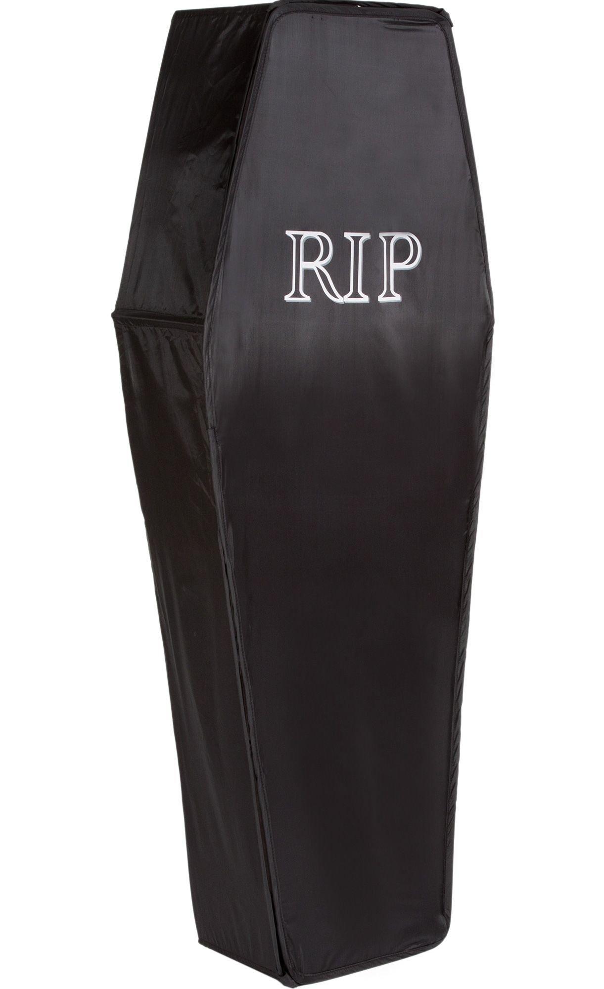 Clear Front Black Coffin Bag 