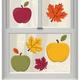 Fall Apples Gel Cling Decals 9ct