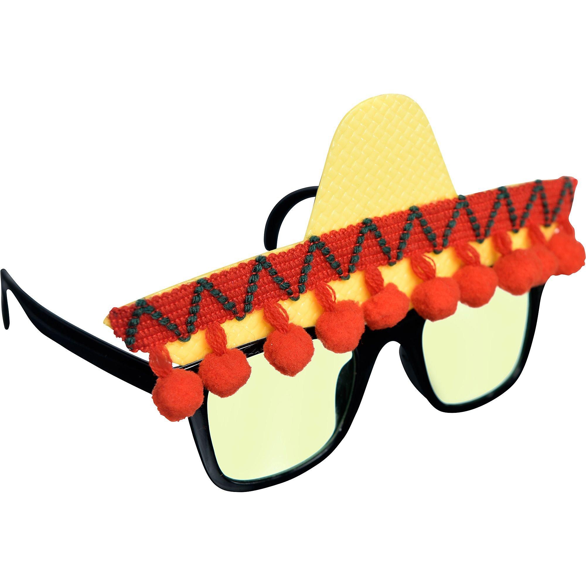 Sombrero Glasses 7 1/4in x 4 1/2in