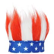 Patriotic Red, White & Blue Crazy Hair Headband