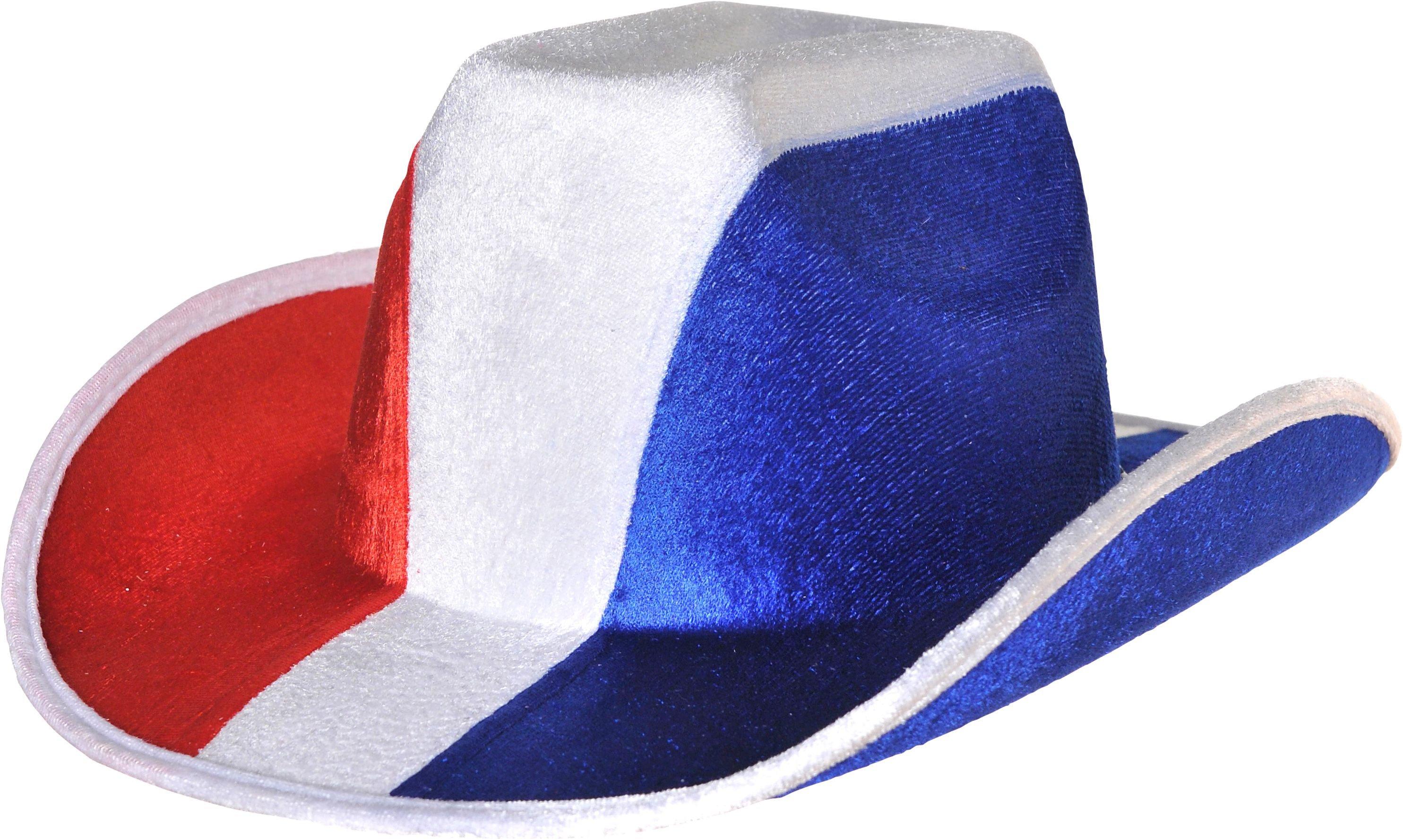  Red White and Blue Bucket Hat with Plastic Pockets - K