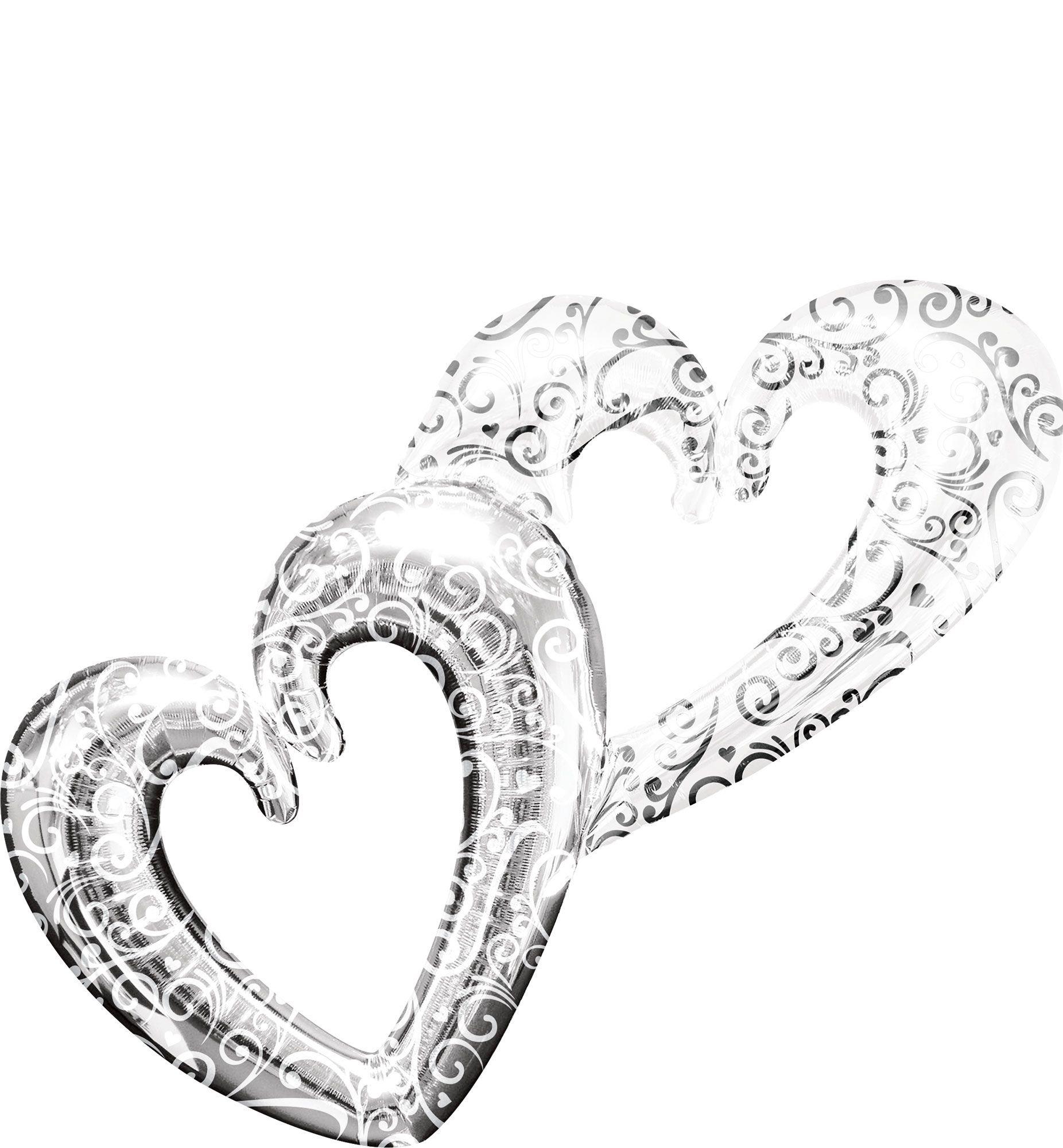 Double Heart Shape Helium Balloon Weights – For Birthday, Christening & Party Decor, Keeps Balloons In Place