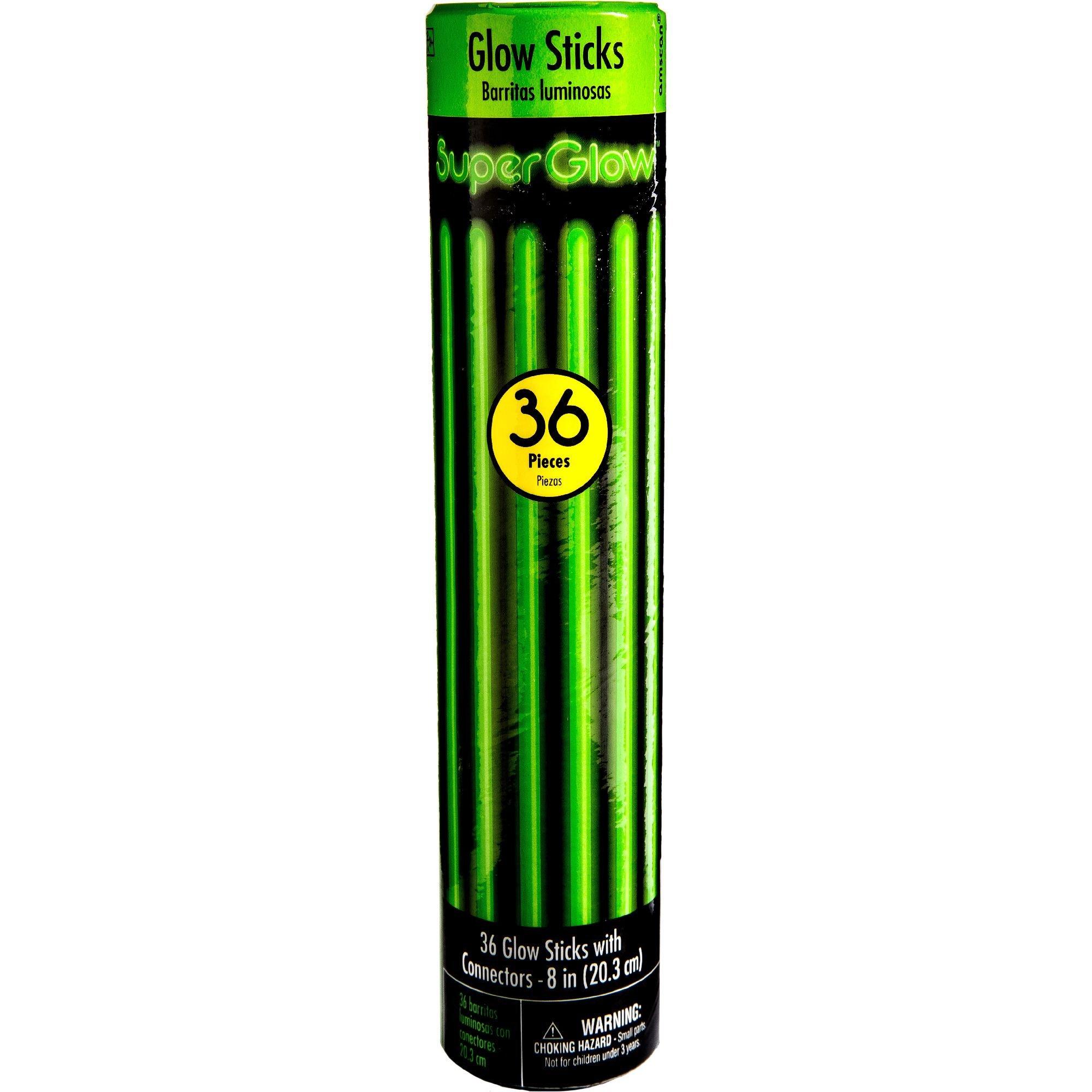 Green Glow 9' Straw and Bracelets (Per 25 pack)