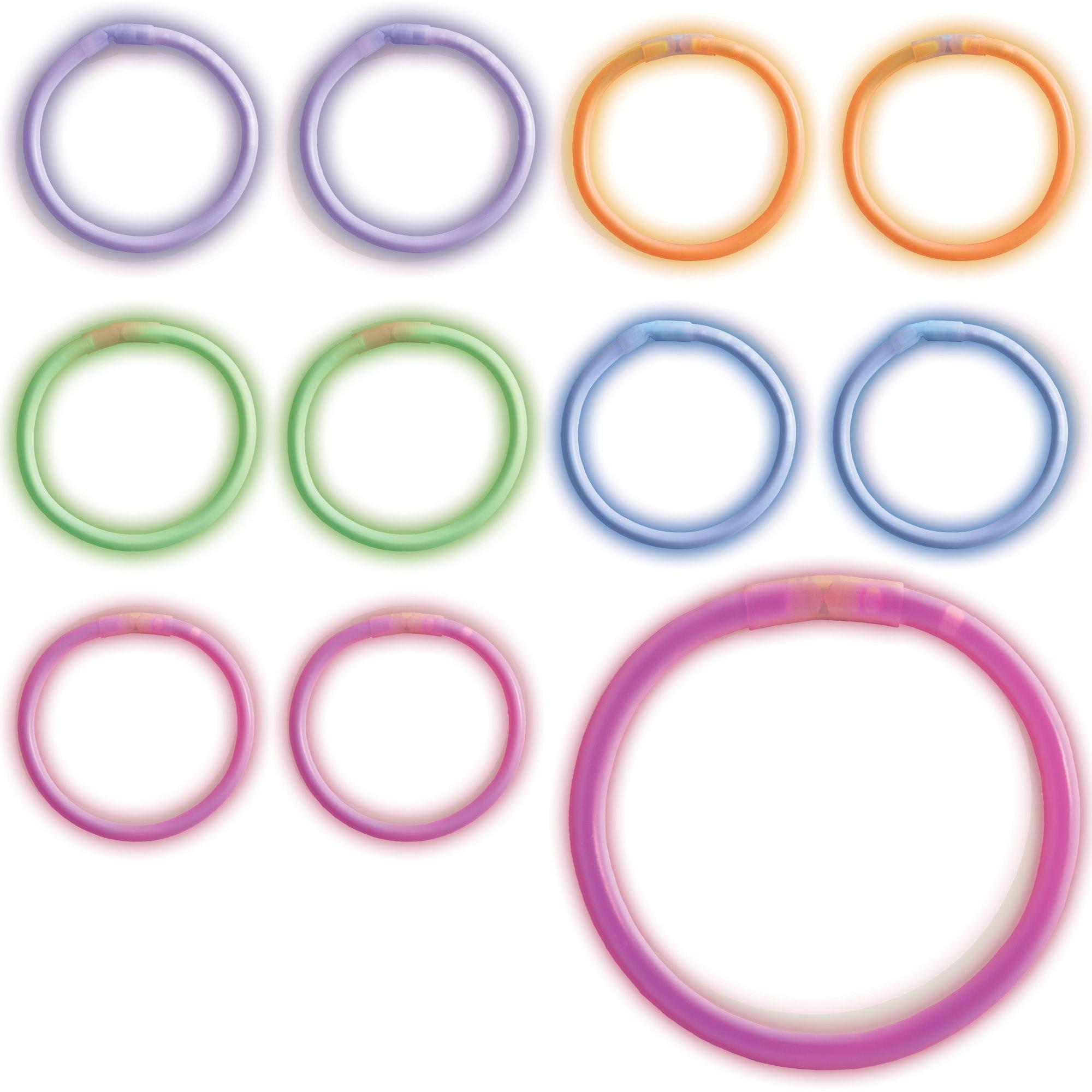 Multicolor Glow Bracelets 36ct