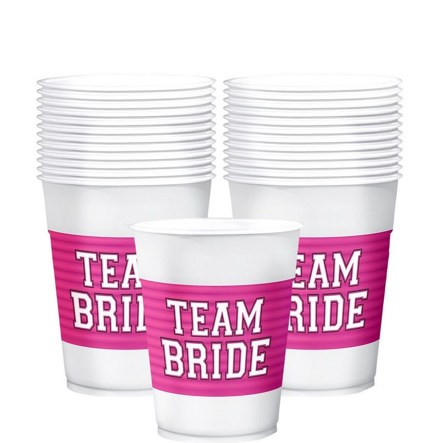 Team Bride Plastic Cups 25ct