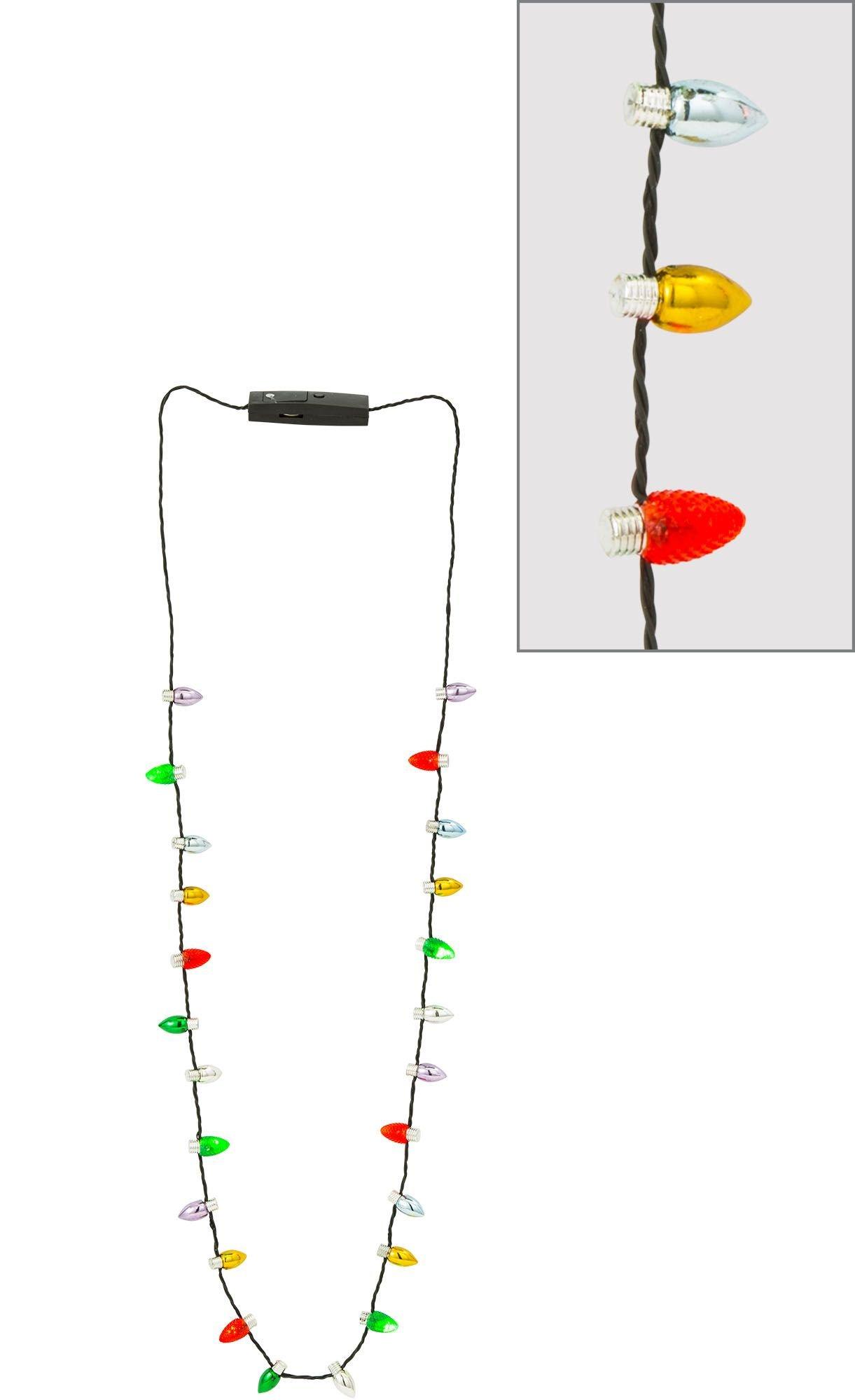 LightUp Christmas Lights Necklace 32in Party City