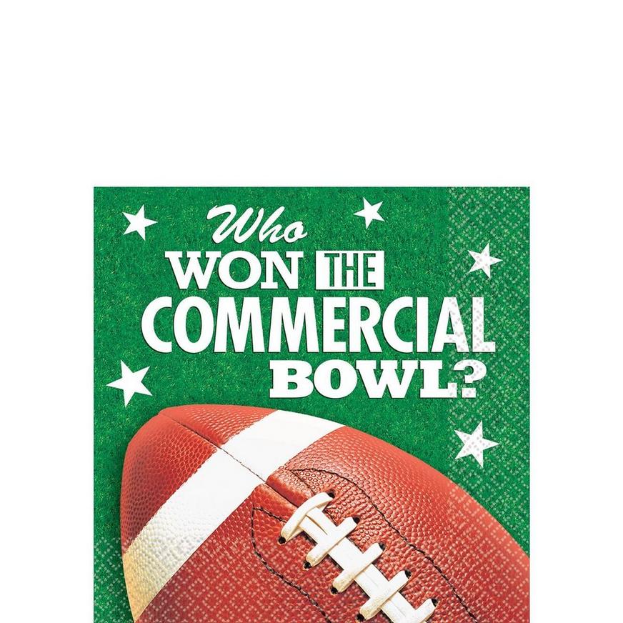 Commercial Bowl Football Beverage Napkins 16ct