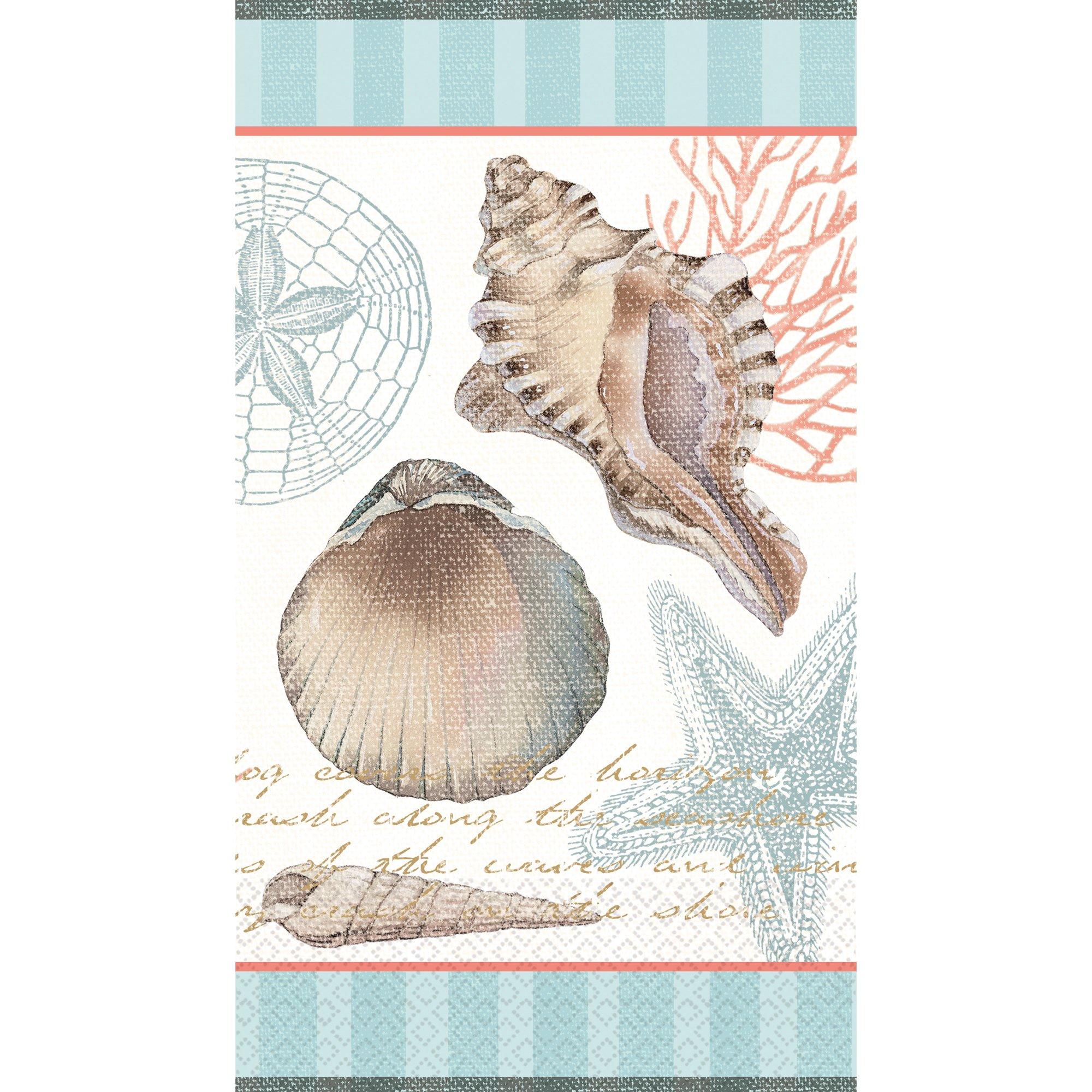 By the Sea Seashell Guest Towels 16ct