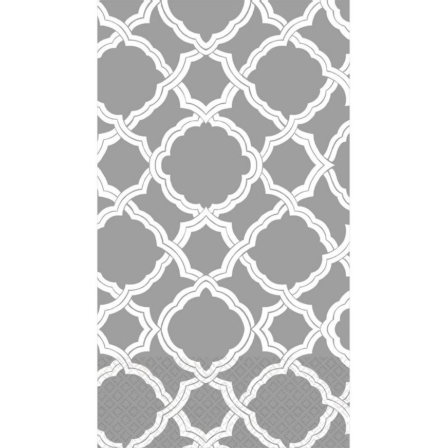 Gray & White Moroccan Guest Towels 16ct