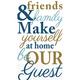 Friends & Family Typography Guest Towels 16ct