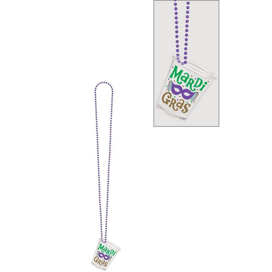Mardi Gras Shot Glass Necklace