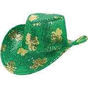 Sequin Shamrock Cowboy Hat