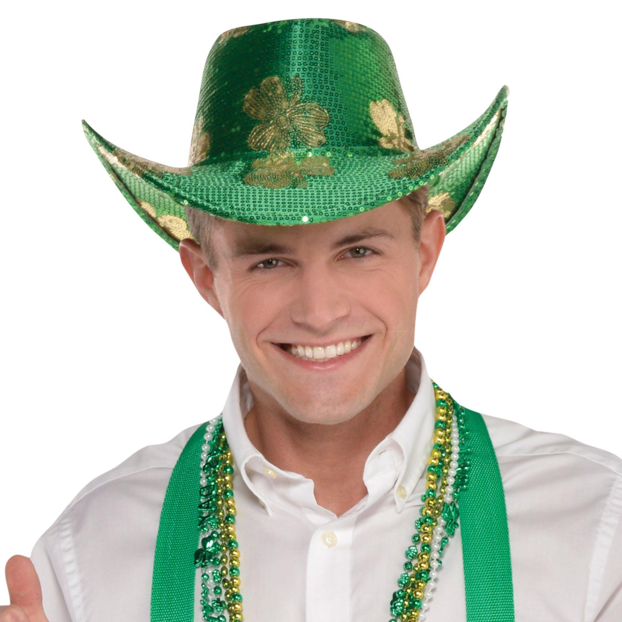 Sequin Shamrock Cowboy Hat