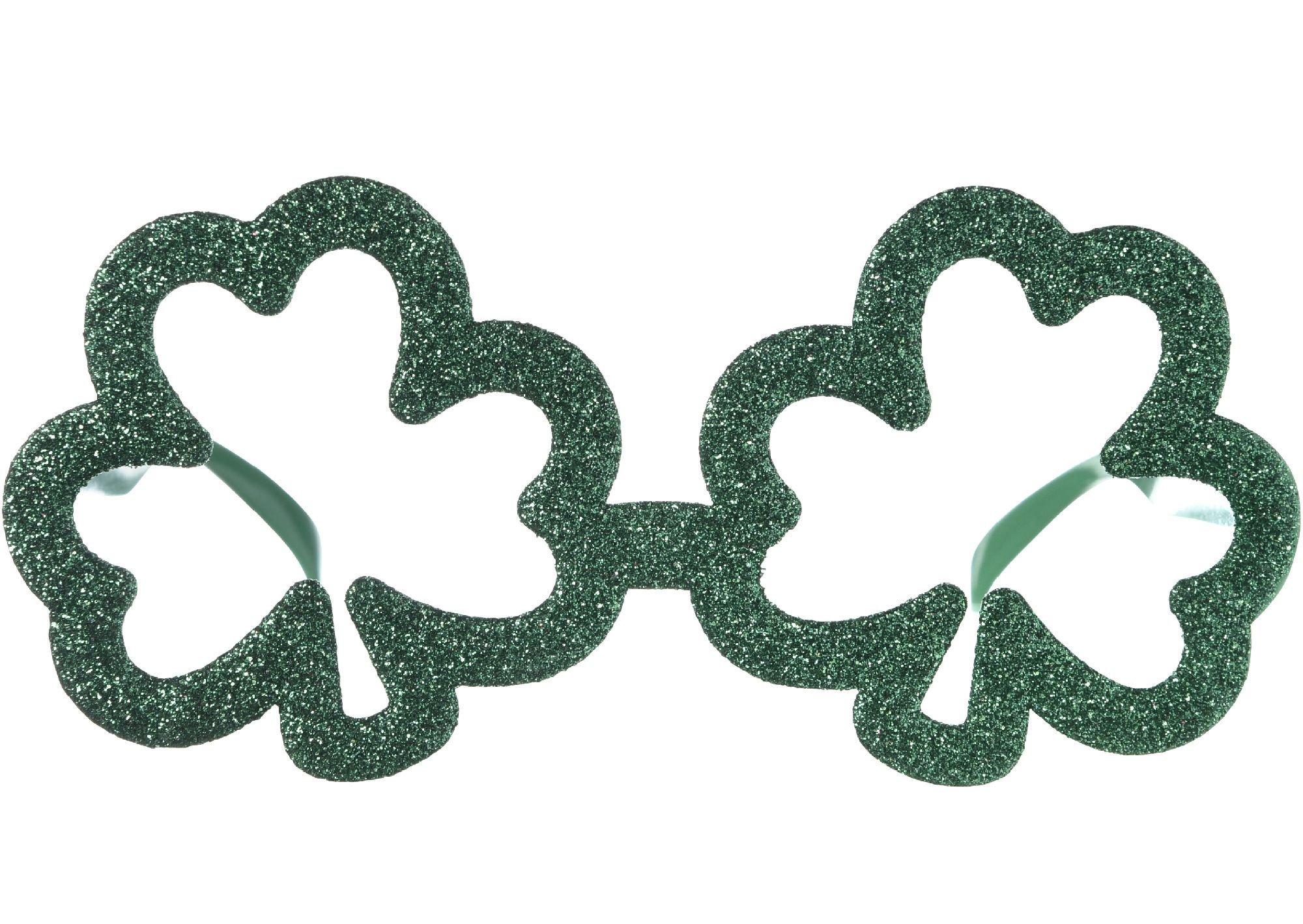 Glitter Shamrock Glasses