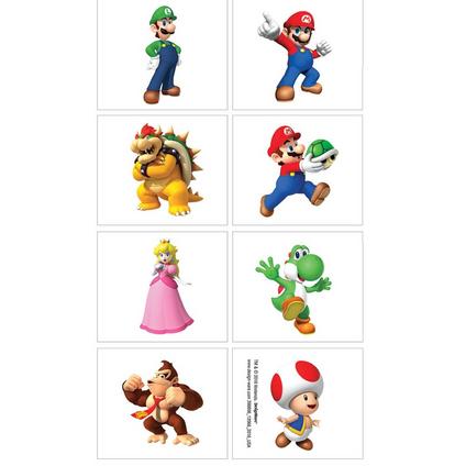 Super Mario Tattoos 1 Sheet