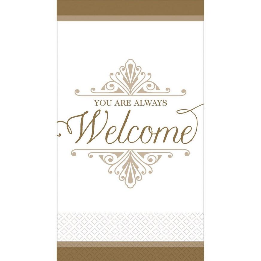 Gold Welcome Premium Guest Towels 16ct