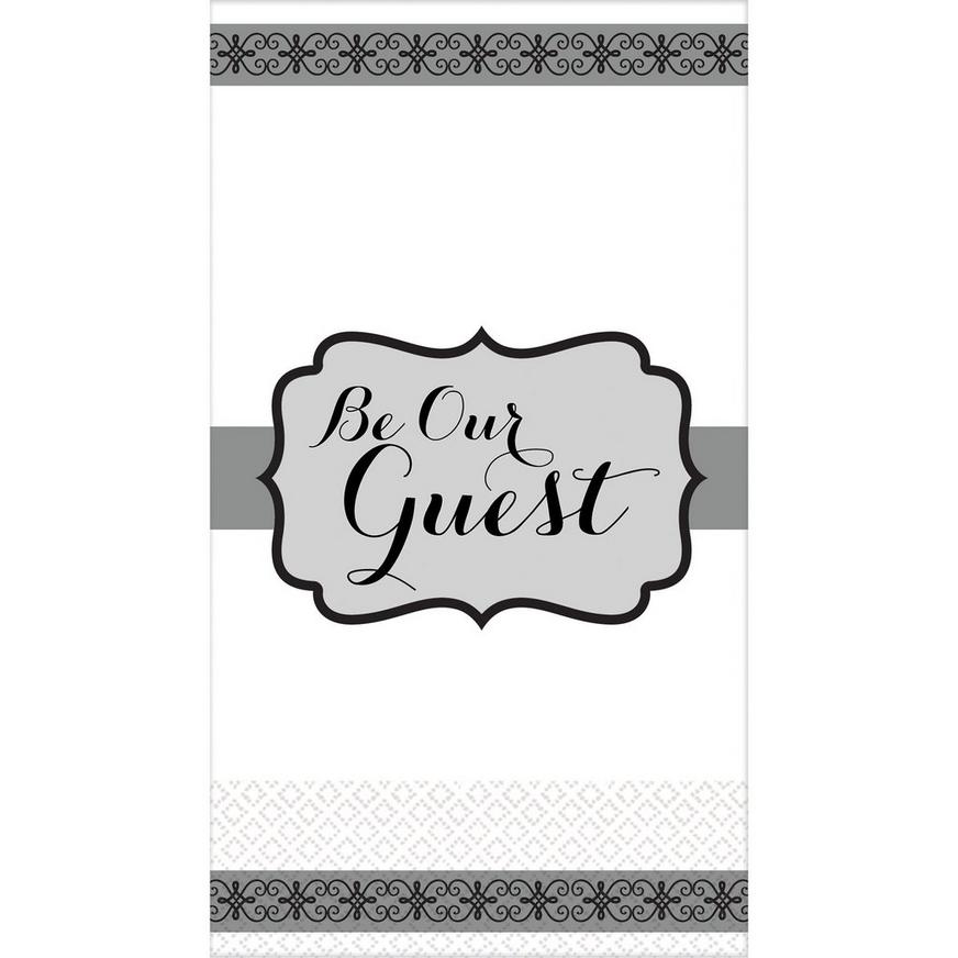 Silver Be Our Guest Premium Guest Towels 16ct