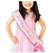 Pink Birthday Princess Sash Deluxe