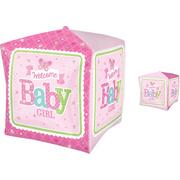 Girl Welcome Baby Balloon - Cubez Welcome Little One
