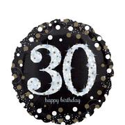 30th Birthday Balloon 18in -Sparkling Celebration