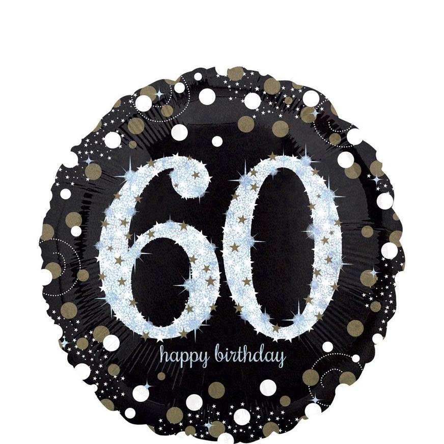 60th Birthday Balloon-Sparkling Celebration,18in