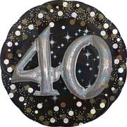 40th Birthday Balloon 32in - 3D Sparkling Celebration, 32in