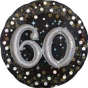 60th Birthday Balloon 32in - 3D Sparkling Celebration, 32in
