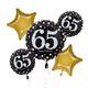 65th Birthday Balloon Bouquet 5pc - Sparkling Celebration