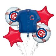 Chicago Cubs Balloon Bouquet 5pc - Jersey
