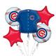 Chicago Cubs Balloon Bouquet 5pc - Jersey