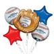MLB Baseball Foil Balloon Bouquet, 5pc