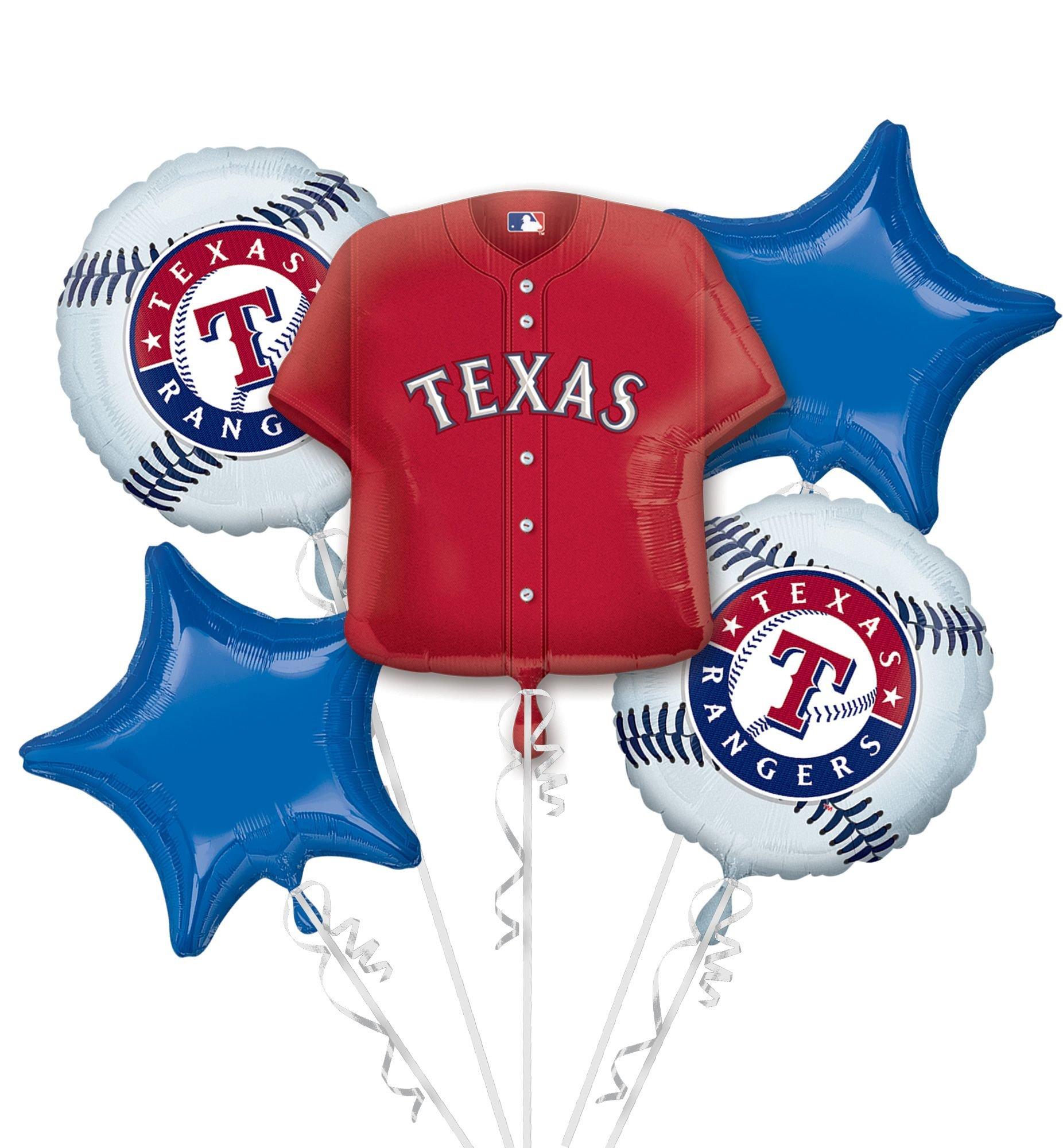 Texas Rangers Balloon Bouquet 5pc - Jersey