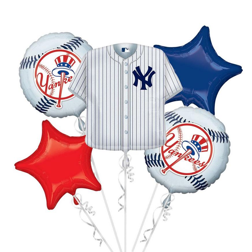 New York Yankees Balloon Bouquet 5pc - Jersey