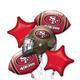 San Francisco 49ers Balloon Bouquet 5pc