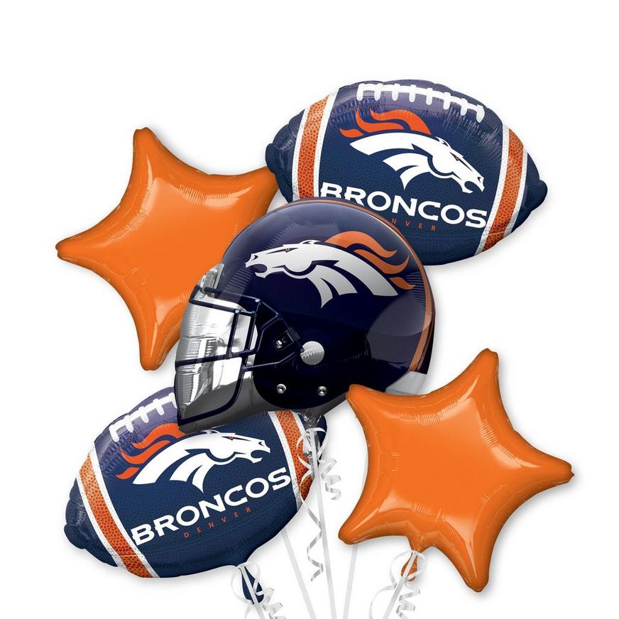 Denver Broncos Balloon Bouquet 5pc