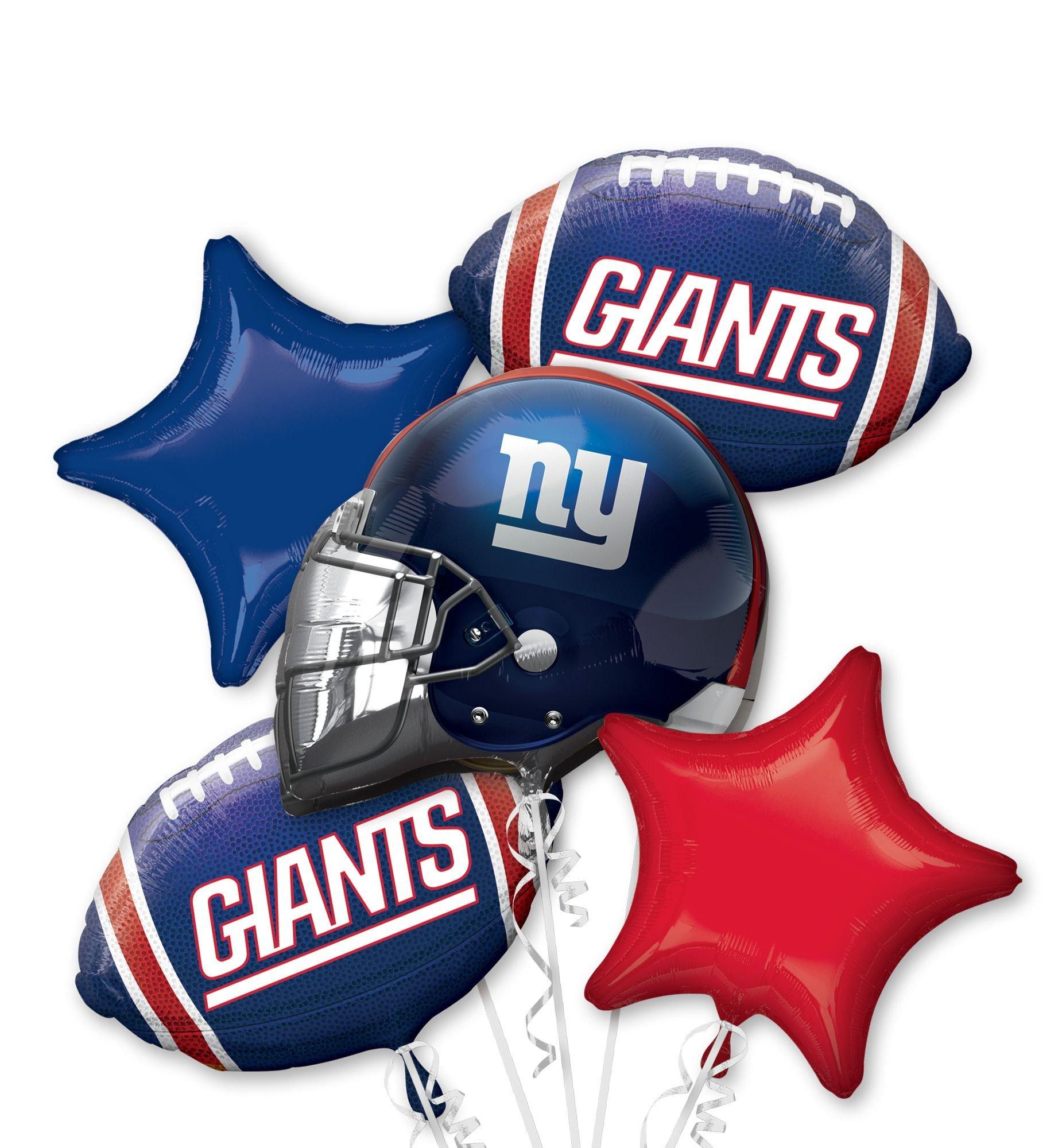 New York Giants Balloon Bouquet 5pc