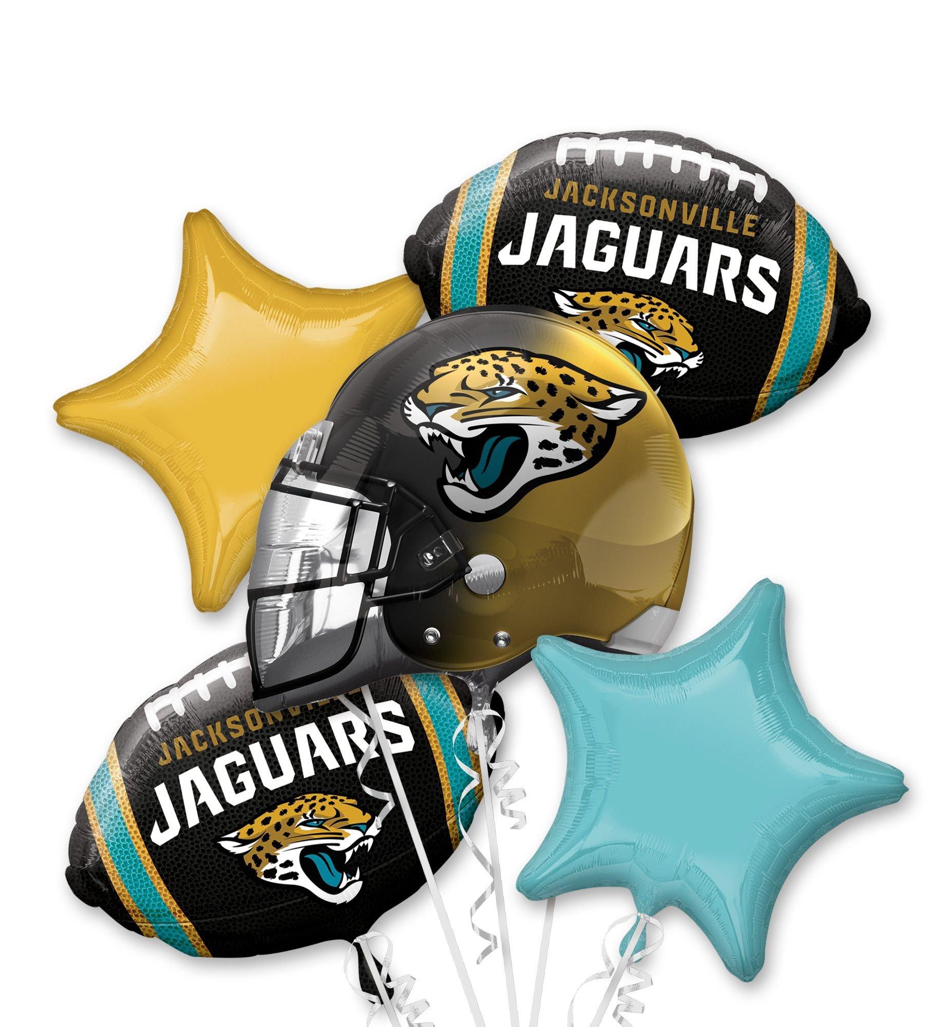 Jacksonville Jaguars Balloon Bouquet 5pc Party City