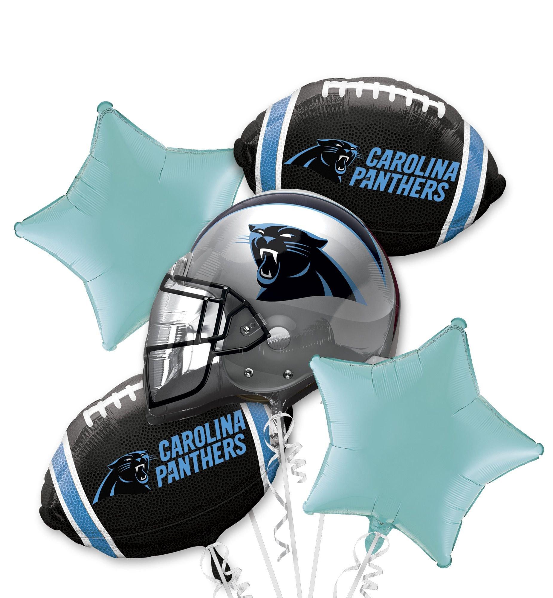 Carolina Panthers Football Balloon Bouquet 5pc