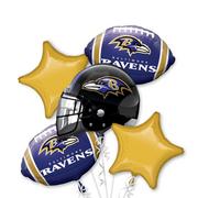 Baltimore Ravens Balloon Bouquet 5pc