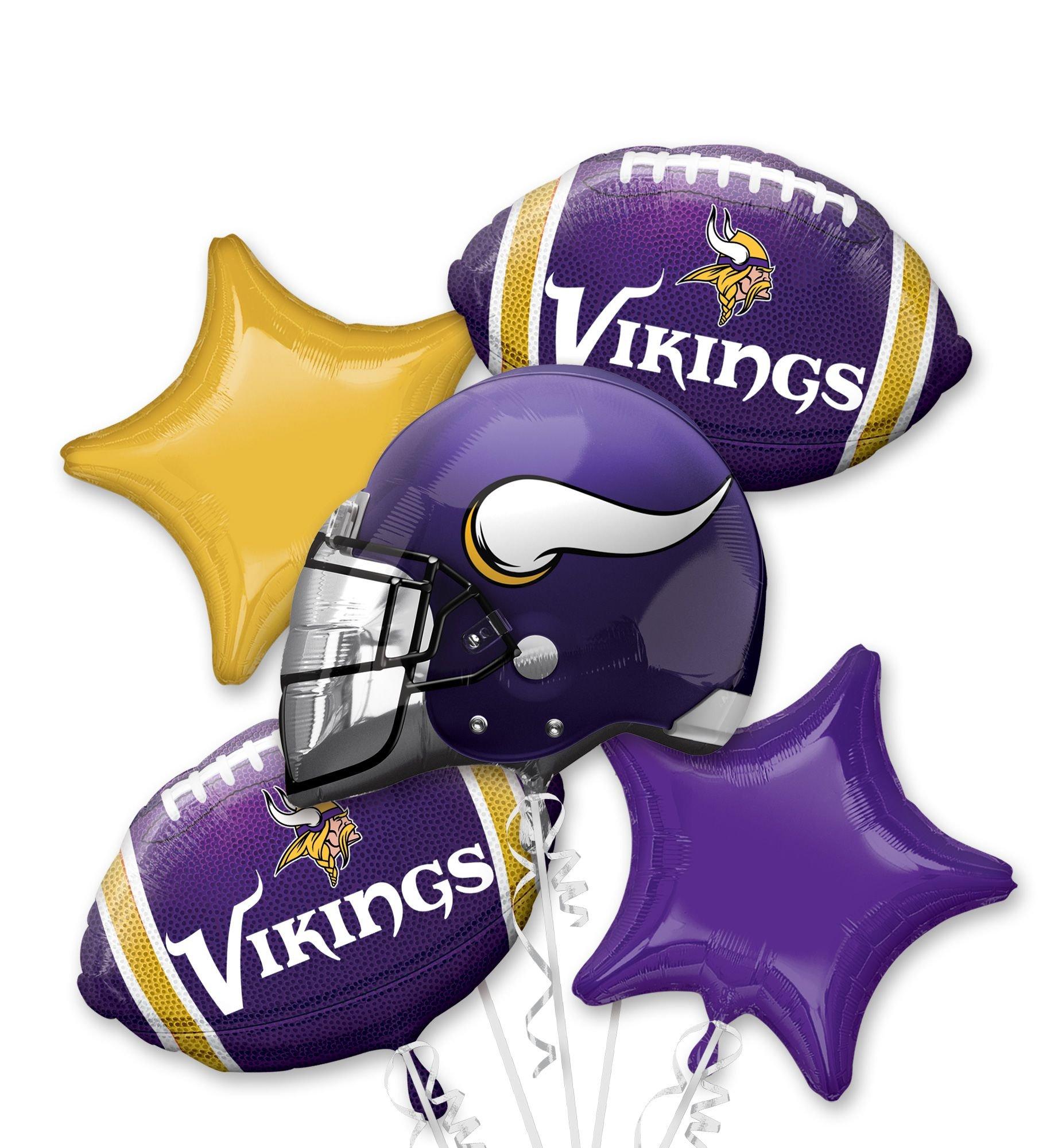 Minnesota Vikings Balloon Bouquet 5pc Party City