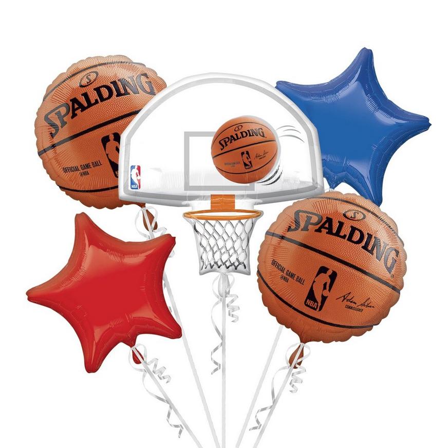 NBA Balloon Bouquet 5pc - Spalding