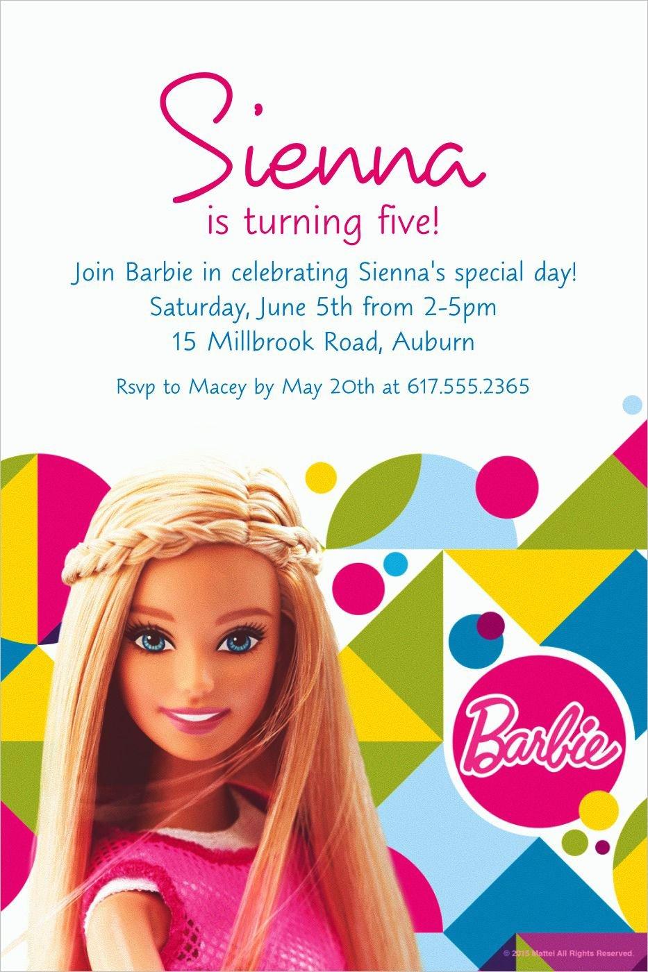 Birthday party invitation barbie -  Italia