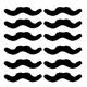 Black Moustaches 12ct