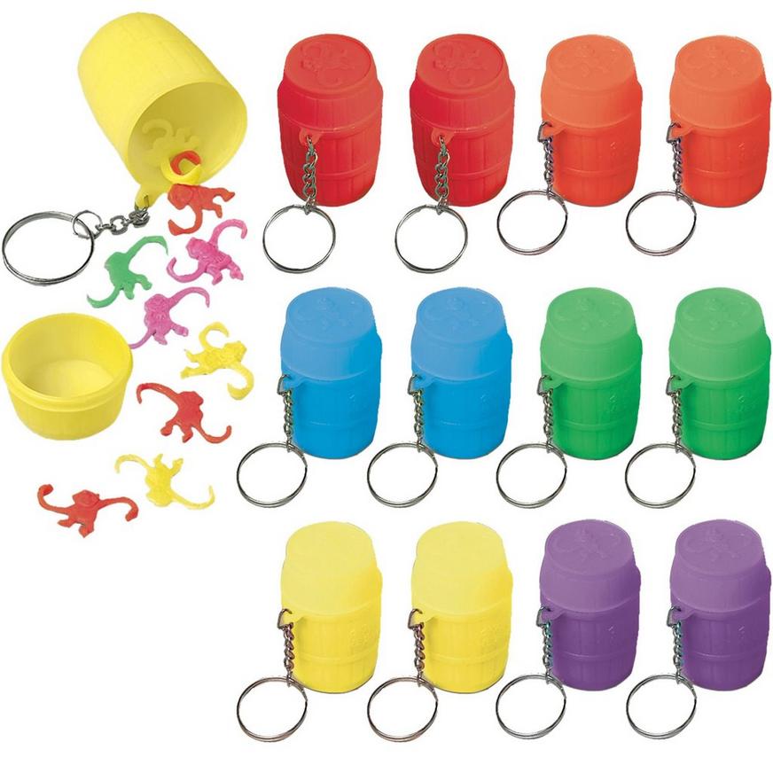 Monkey Game Set of 12 Monkeys in a Barrel Classic Children's Game Multi Color 